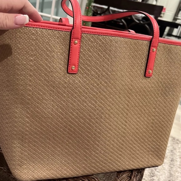 Michael Kors Carter Bag Large Tote in Dahlia Orange and Brown $258 - Picture 5 of 10